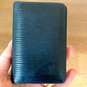 Epi Louis Vuitton wallet, black.